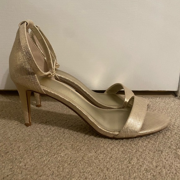 Gold Kelly & Katie strappy heels - Picture 2 of 4